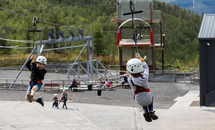 Little ones taking on Tower Flyer